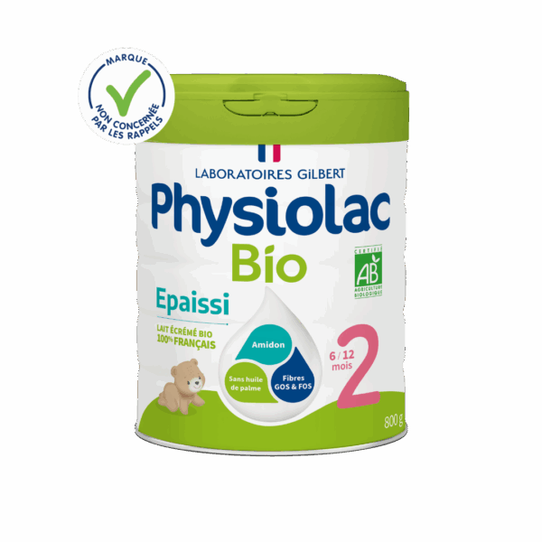 Lait infantile Bio épaissi 2ème âge
