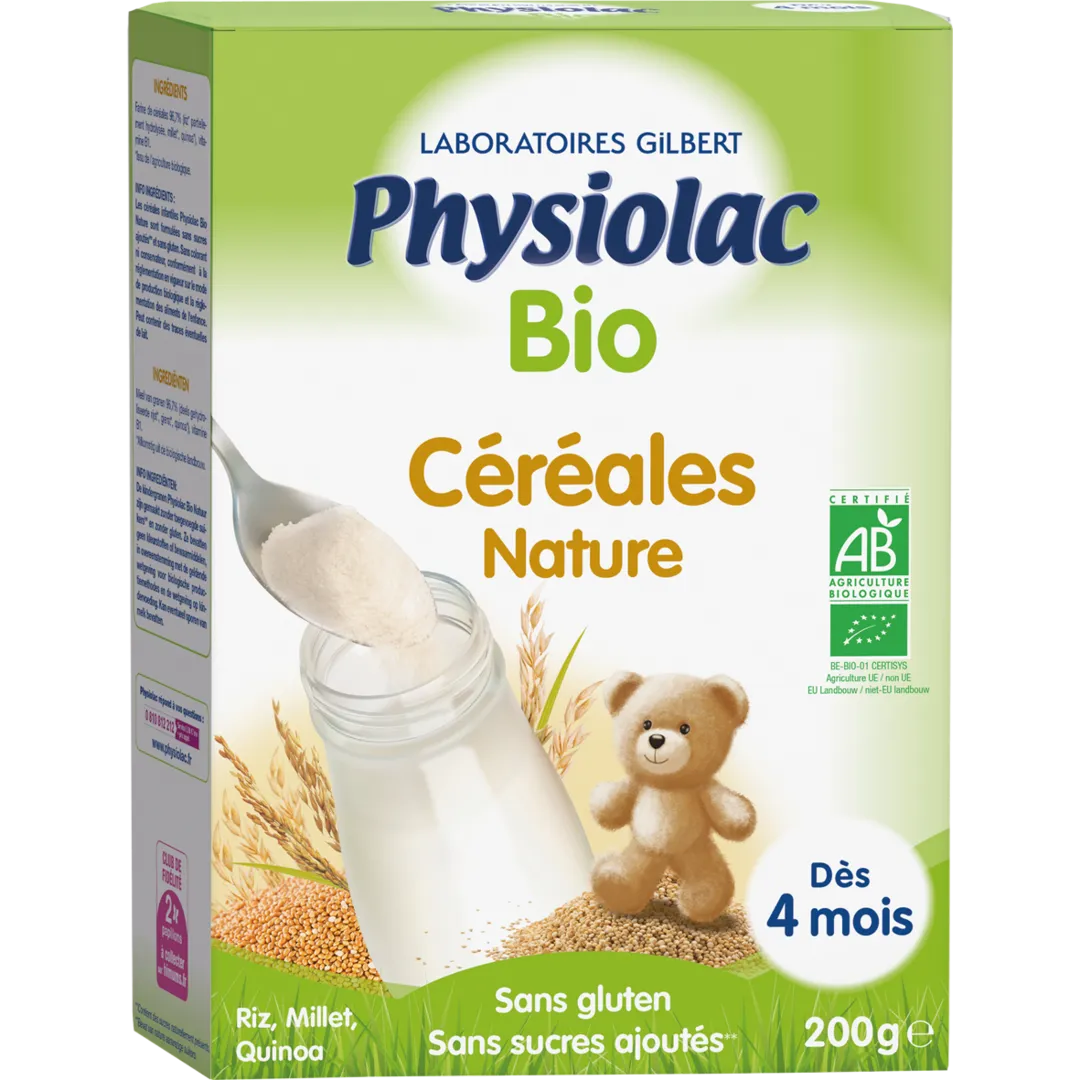 PHYSIOLAC Céréales Bébé Nature Bio