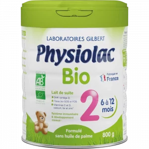 PHYSIOLAC Lait infantile Bio 2ème âge