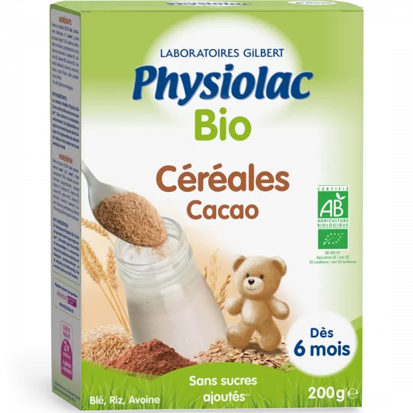 PHYSIOLAC Céréales Bébé Cacao Bio