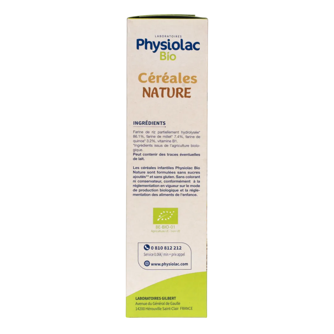 PHYSIOLAC Céréales Bébé Nature Bio