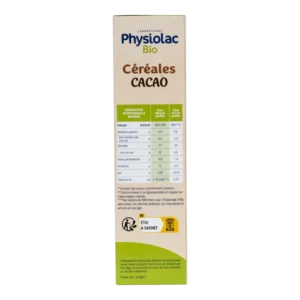 PHYSIOLAC Céréales Bébé Cacao Bio