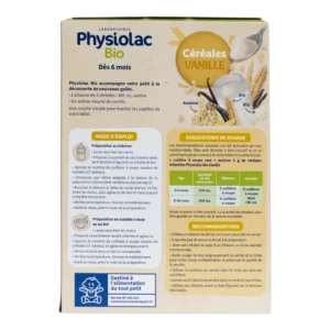 PHYSIOLAC Céréales Bébé Vanille Bio