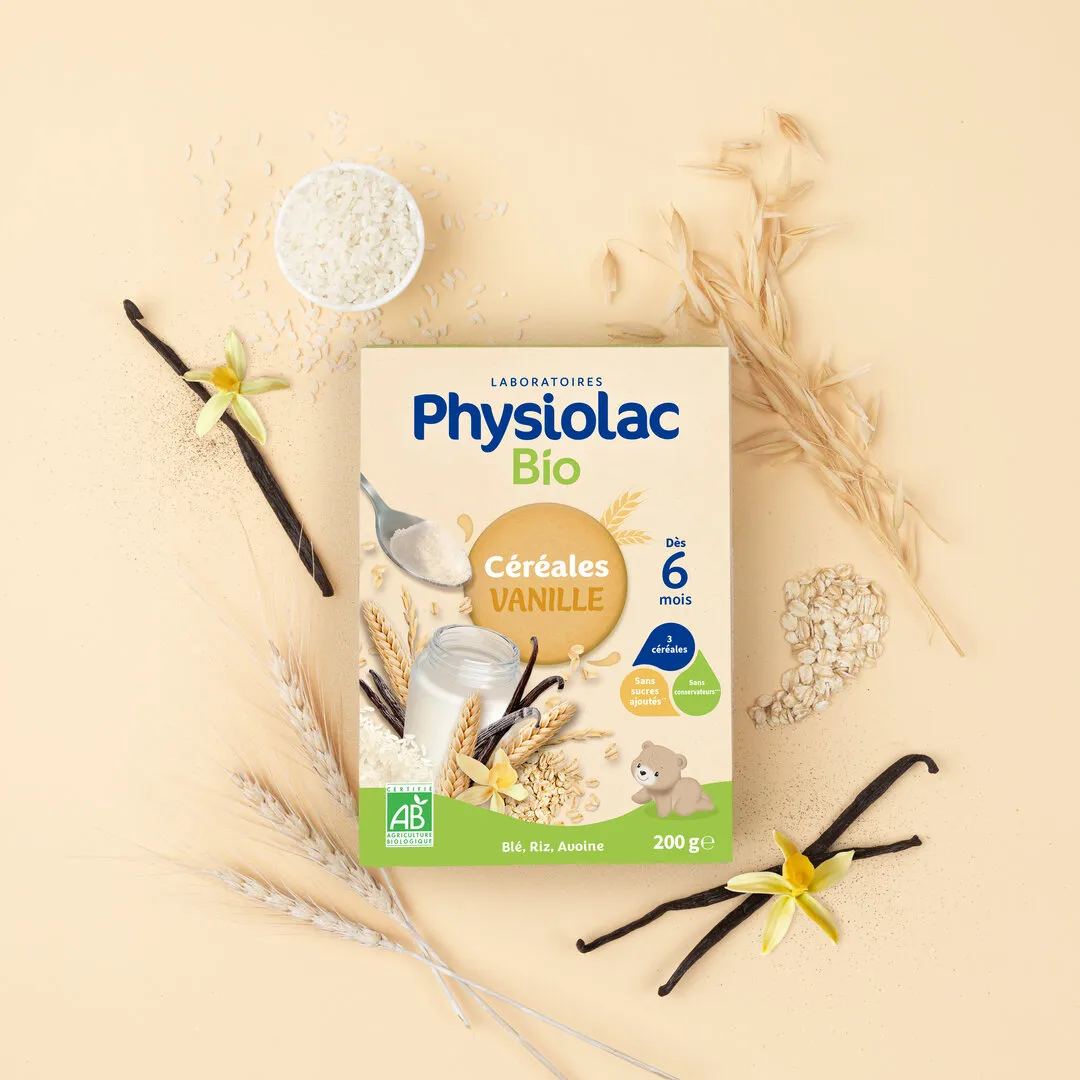 PHYSIOLAC Céréales Bébé Vanille Bio