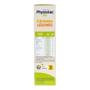 PHYSIOLAC Céréales Bébé Légumes Bio