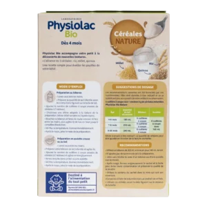 PHYSIOLAC Céréales Bébé Nature Bio