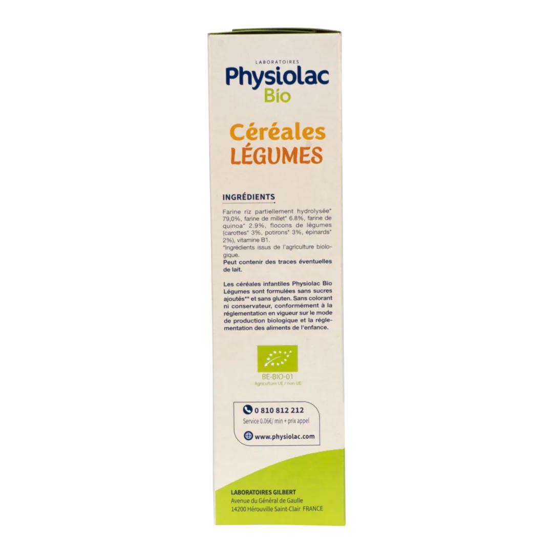 PHYSIOLAC Céréales Bébé Légumes Bio