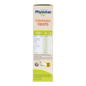 PHYSIOLAC Céréales Bébé Fruits Bio